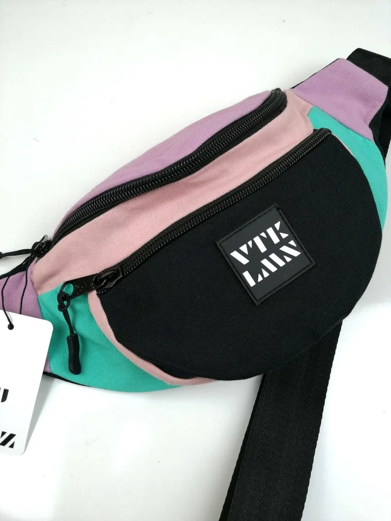 Vatkalimon Colored Black Shoulder and Waist Bag