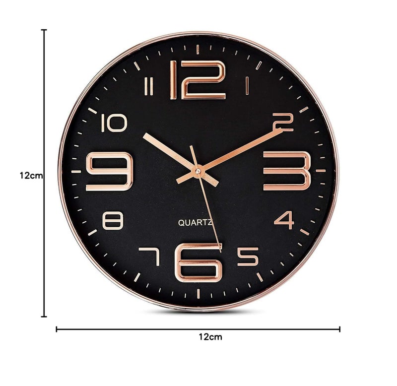 ZEPOLI Round & Digital 12 Inch Wall Clock Silent Non-Ticking Easy-to-Read Large Numbers Perfect for Home, Office, Bedroom, Living Room, Kitchen, Classroom, Café and More (Moon Digital Clock) - Image 2