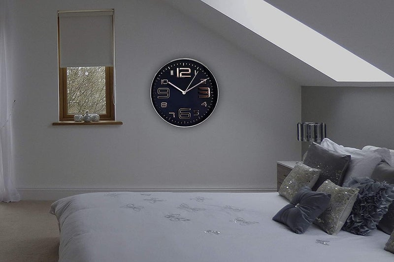 ZEPOLI Round & Digital 12 Inch Wall Clock Silent Non-Ticking Easy-to-Read Large Numbers Perfect for Home, Office, Bedroom, Living Room, Kitchen, Classroom, Café and More (Moon Digital Clock) - Image 3