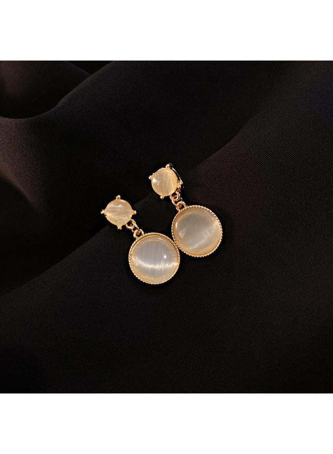 Silver Needle Real Gold Electroplated Zircon Pearl Bow Earrings Light Luxury High Sense Internet Celebrity Fashion Elegant Earrings 