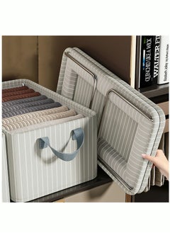 MIXDE 4 PCS Storage Bags Large Blanket Clothes Organization and Storage Containers for Bedding Comforters Foldable Organizer with Reinforced Handle  - Image 3