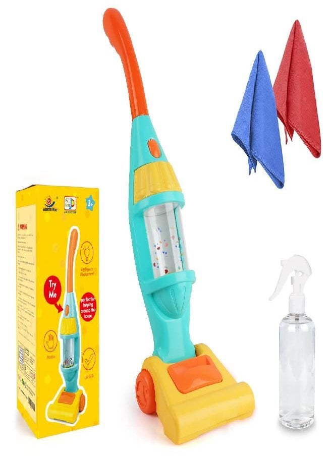 EP EXERCISE N PLAY Kids Vacuum Cleaner Toy for Toddler, Toy Vacuum Cleaner with Light & Realistic Sounds, Pretend Role Play Household House Keeping Kids Cleaning Set Playing Learning Toys for Children Girls Boys  - Image 1