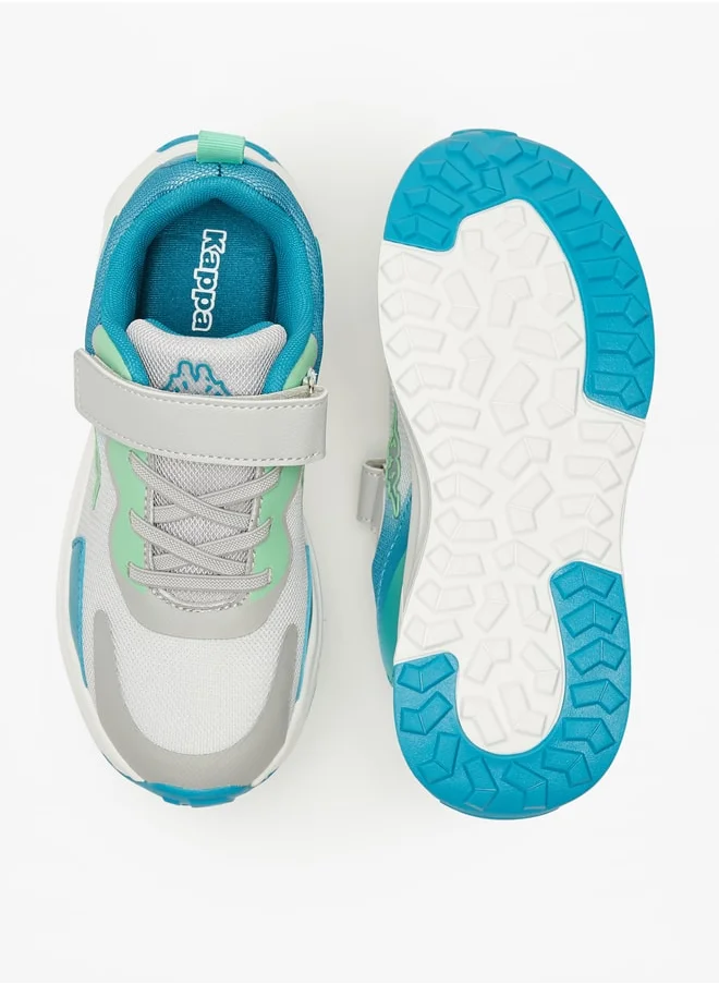 Kappa Boys' Panelled Sports Shoes with Hook and Loop Closure