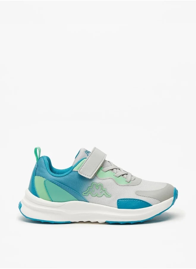 Kappa Boys' Panelled Sports Shoes with Hook and Loop Closure