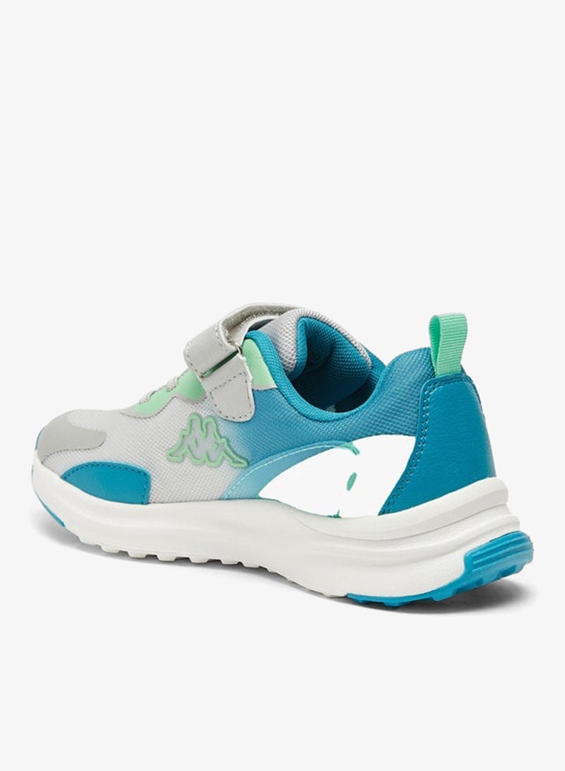 Kappa Boys' Panelled Sports Shoes with Hook and Loop Closure - Image 2