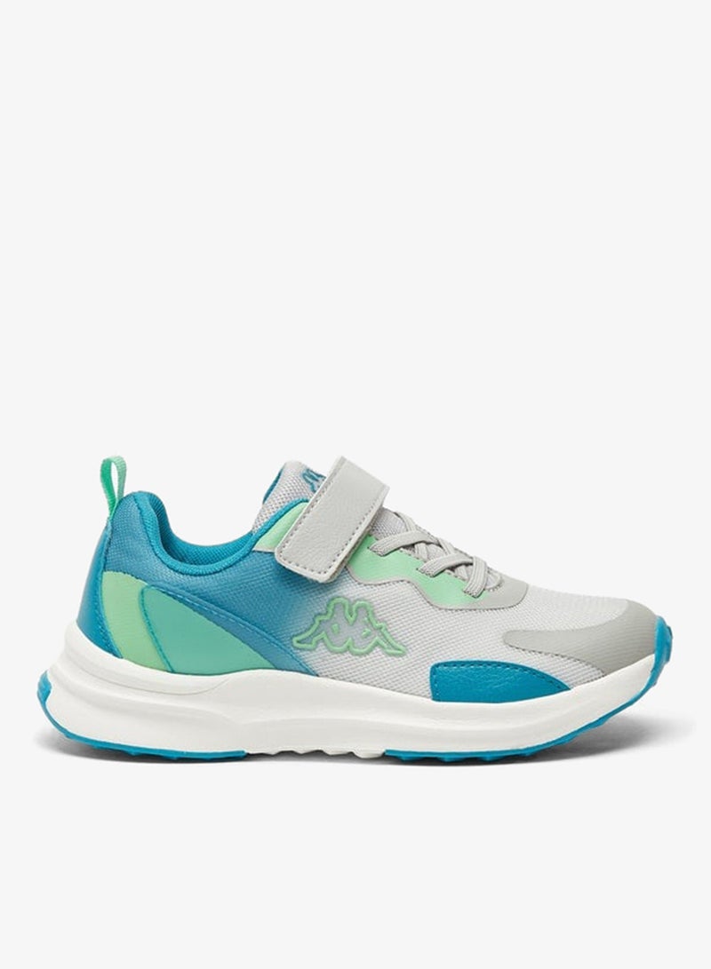 Kappa Boys' Panelled Sports Shoes with Hook and Loop Closure - Image 3
