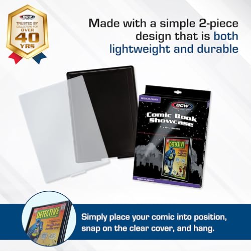 BCW Comic Book Showcase Frame | Silver Age Comic Book Display Frame | Comic Book Showcase Display Case | Comic Book Holder Picture Frame | Comic Book Frames for Wall (Silver Age, 1 Pack) - Image 3