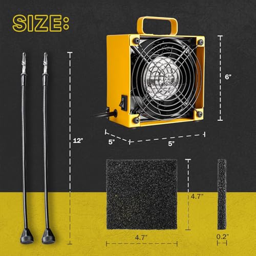 KOTTO Solder Fume Extractor with 2 Magnetic Helping Hands and 5 Carbon Filters -Breathe Fresh Air for various Welding Scenarios, Essential for DIY Soldering, Phone Repair, Hobbies, Jewelry, and Crafts - Image 5