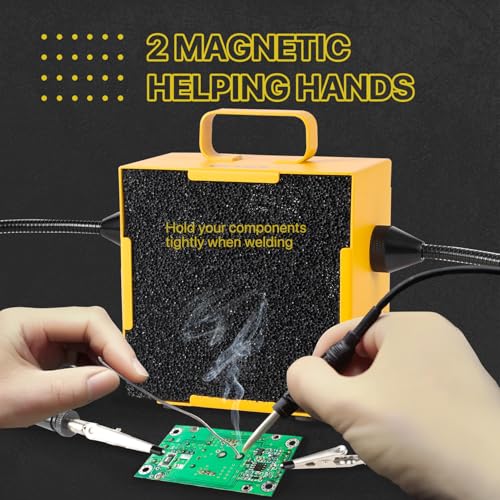 KOTTO Solder Fume Extractor with 2 Magnetic Helping Hands and 5 Carbon Filters -Breathe Fresh Air for various Welding Scenarios, Essential for DIY Soldering, Phone Repair, Hobbies, Jewelry, and Crafts - Image 2
