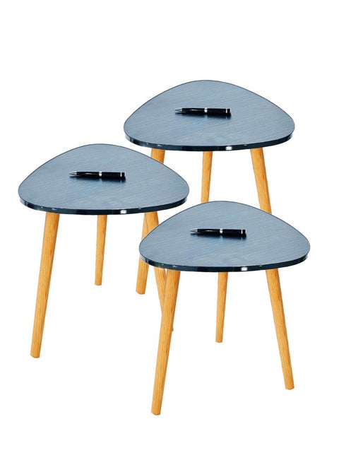 A small serving table set, detachable and multi-colored, 3 pieces