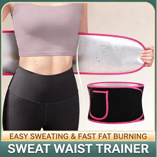 ZHENAN Waist Belt for Weight Loss - Sauna Belt for Women, Sweat Belt Adjustable Neoprene Waist Trainer with Cell Phone Pocket, Yoga Gym Workout Tummy Wrap (Size M: 55kg-70kg) Belly Fat Burning Black - Image 5