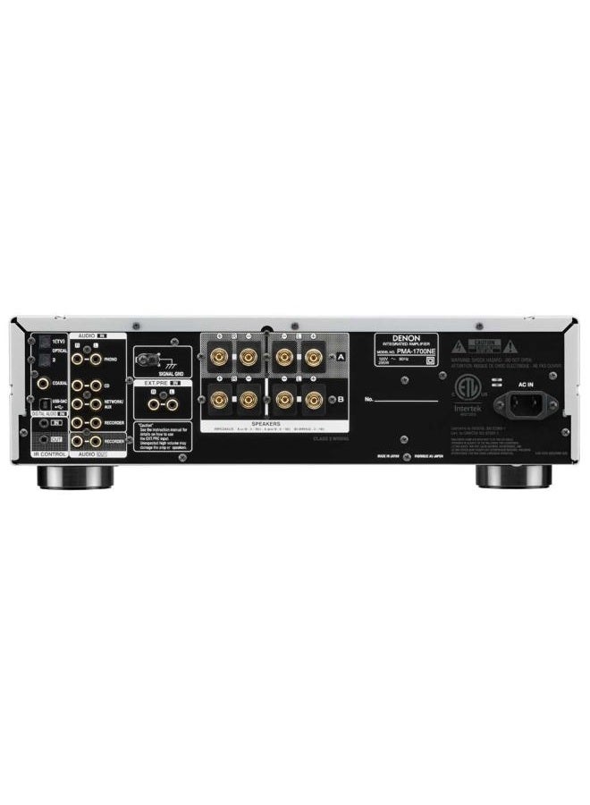 DENON PMA-1700NE Integrated Amplifier (140W x 2), Built-in USB-DAC & Phono Equalizer, Analog Mode, Ultra-High Current Power Circuit, Advanced AL32 Processing Plus, Hi-Res Audio, Silver - Image 3
