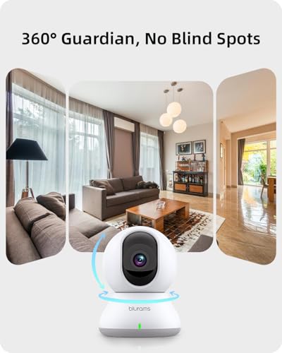 blurams Baby Monitor, 2K Pan/Tilt Security Camera Indoor, Baby Camera with Phone App, Motion Tracking & Dectection, 2-Way Talk, Works with Alexa - Image 2