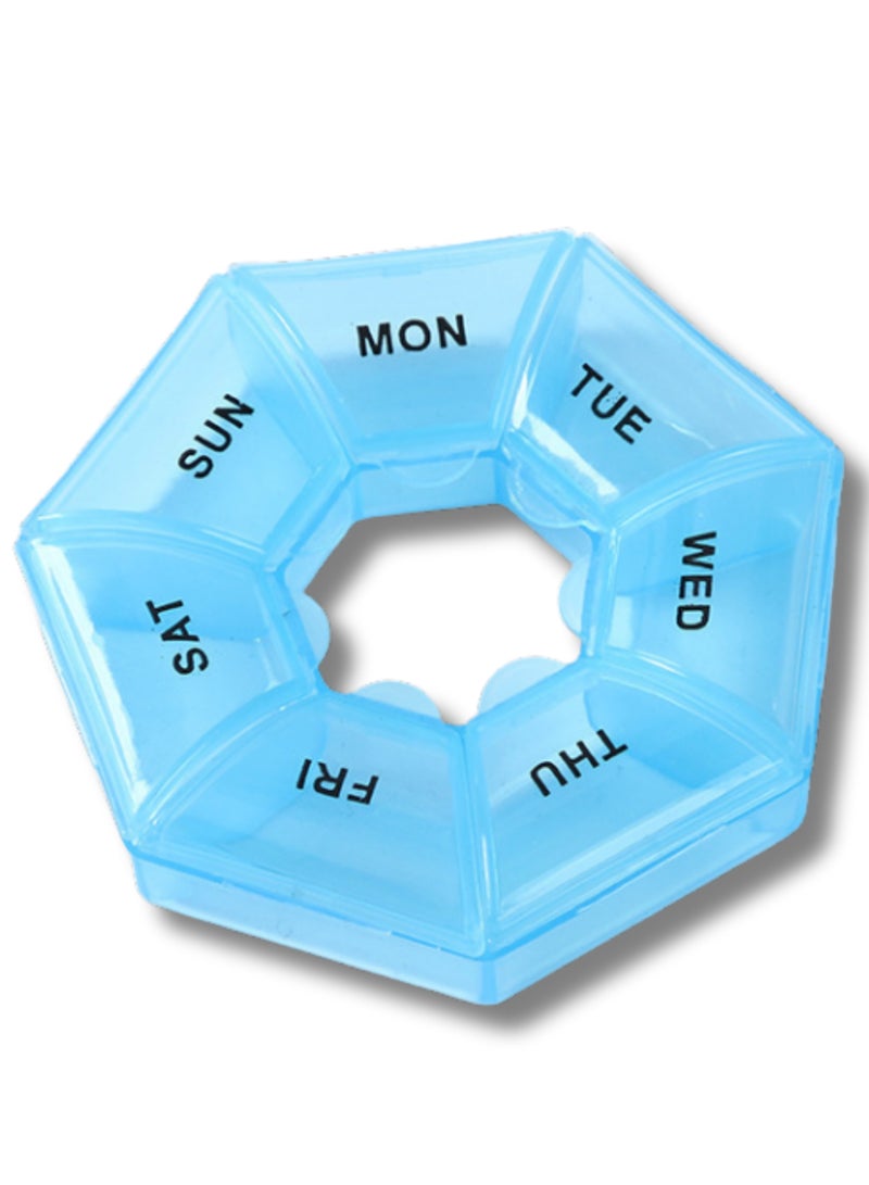 Heptagon 7 Days Pill Organizer - Blue Color - Image 1