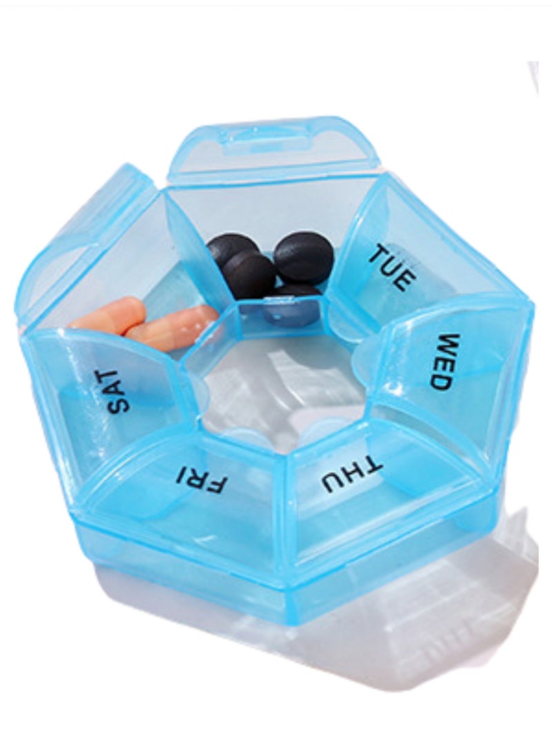 Heptagon 7 Days Pill Organizer - Blue Color - Image 3