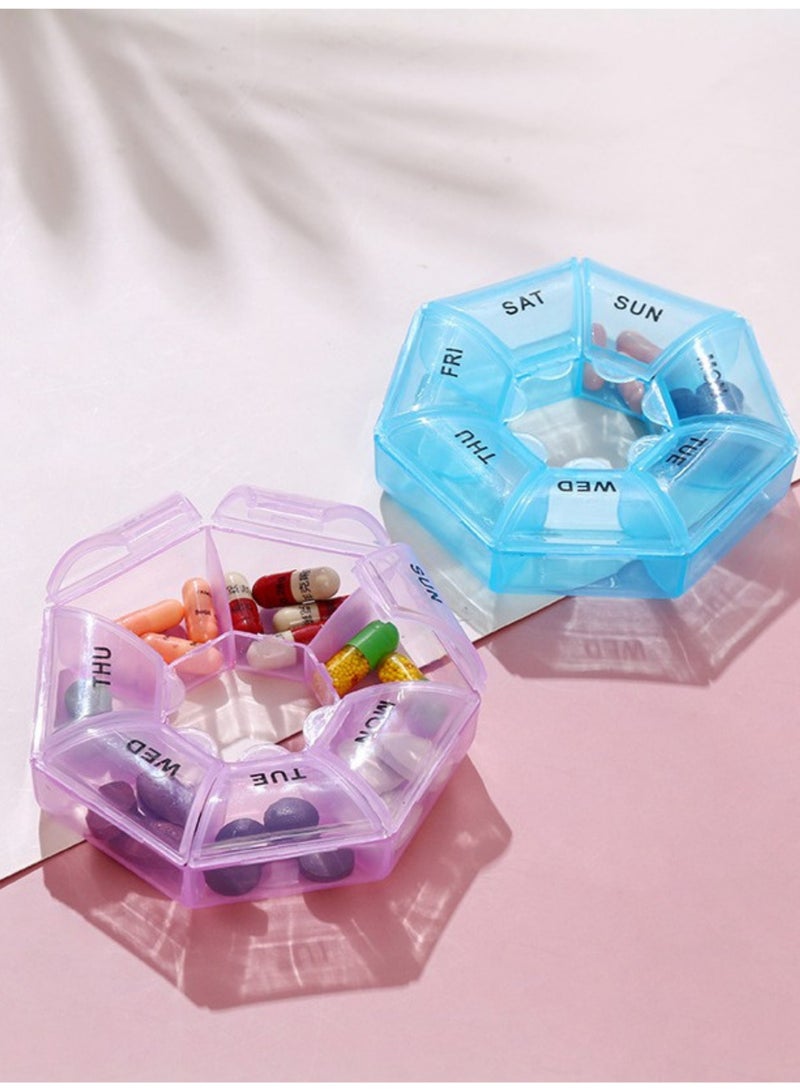 Heptagon 7 Days Pill Organizer - Blue Color - Image 4