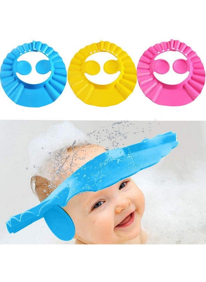 Syga SYGA Baby Shampoo Shower Bathing Protection Bath Soft Cap Soft Adjustable Visor Hat for Toddler, Baby, Kids, Children(Blue)  - Image 4