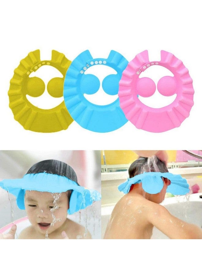 Syga SYGA Baby Shampoo Shower Bathing Protection Bath Soft Cap Soft Adjustable Visor Hat for Toddler, Baby, Kids, Children(Blue)  - Image 2