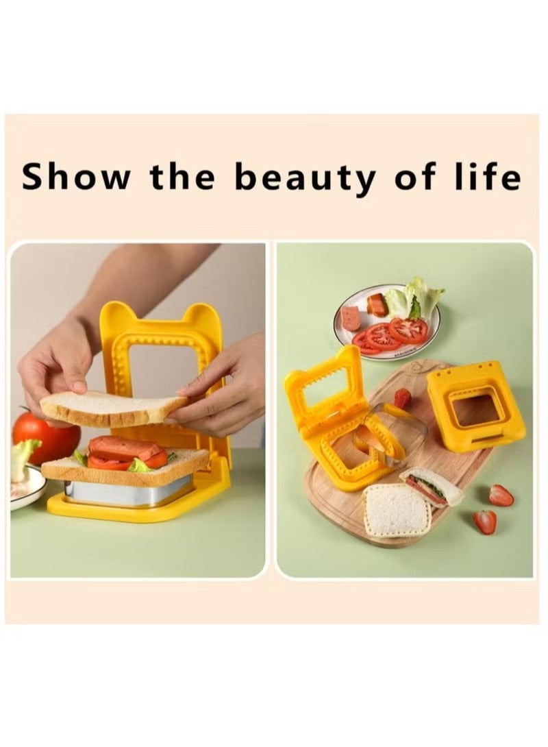 Uncrustable Sandwich Maker Cutters for Kids Lunch,Mini Cookie Cutter and Sealer - Image 3