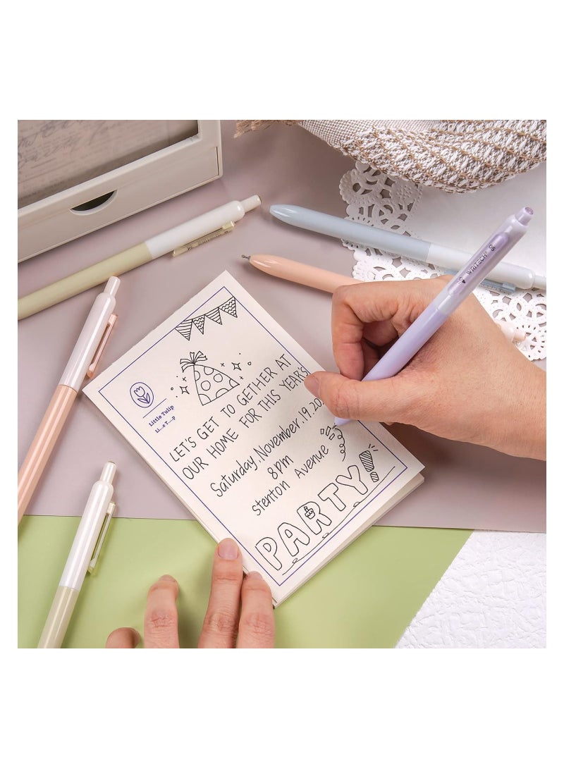 Zikra 0.5mm Gel Pens, 8-Pack Fine Point Retractable Pens, Extra Fine Needle Point Smooth Writing Set, No Smudge Black Ink Click Pens for Journaling, Drawing, Sketching, and Note-taking. - Image 5