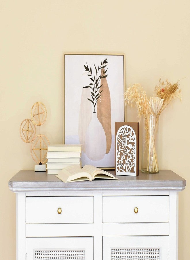 CNK Premium BookEnds - Metal Book Stoppers for Home Office, Book Shelf Holder, Decorative (Hummingbird White) - Image 3