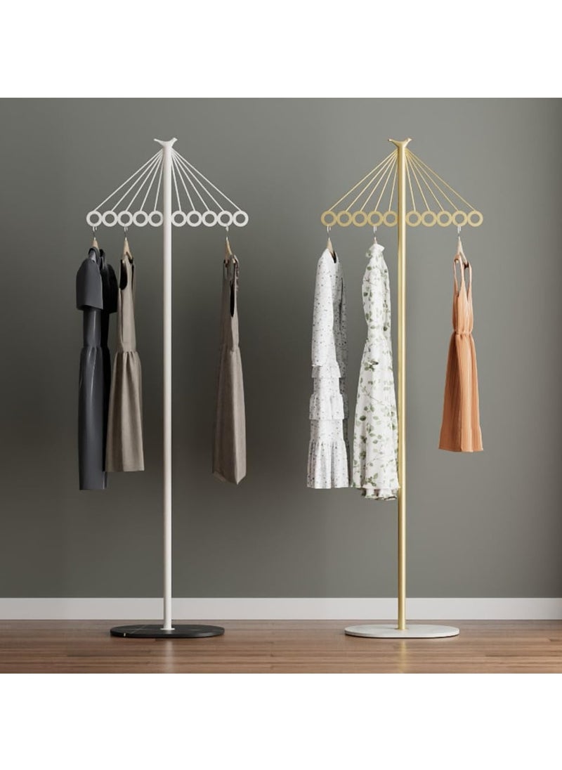 Arabest Coat Rack Freestanding, Clothes Stand, Garment Rack Clothes Rack, Metal Coat Racks Hanger Stand, Clothes Rail Stand, Clothes Hanger Organizer with Marble Base for Hanging Clothes, Hats, Bags (Gold)  - Image 4