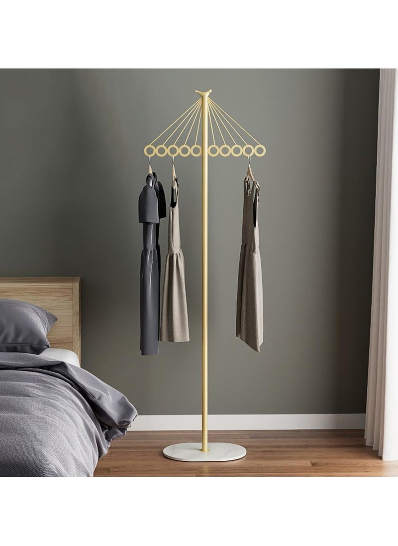 Arabest Coat Rack Freestanding, Clothes Stand, Garment Rack Clothes Rack, Metal Coat Racks Hanger Stand, Clothes Rail Stand, Clothes Hanger Organizer with Marble Base for Hanging Clothes, Hats, Bags (Gold)  - Image 1