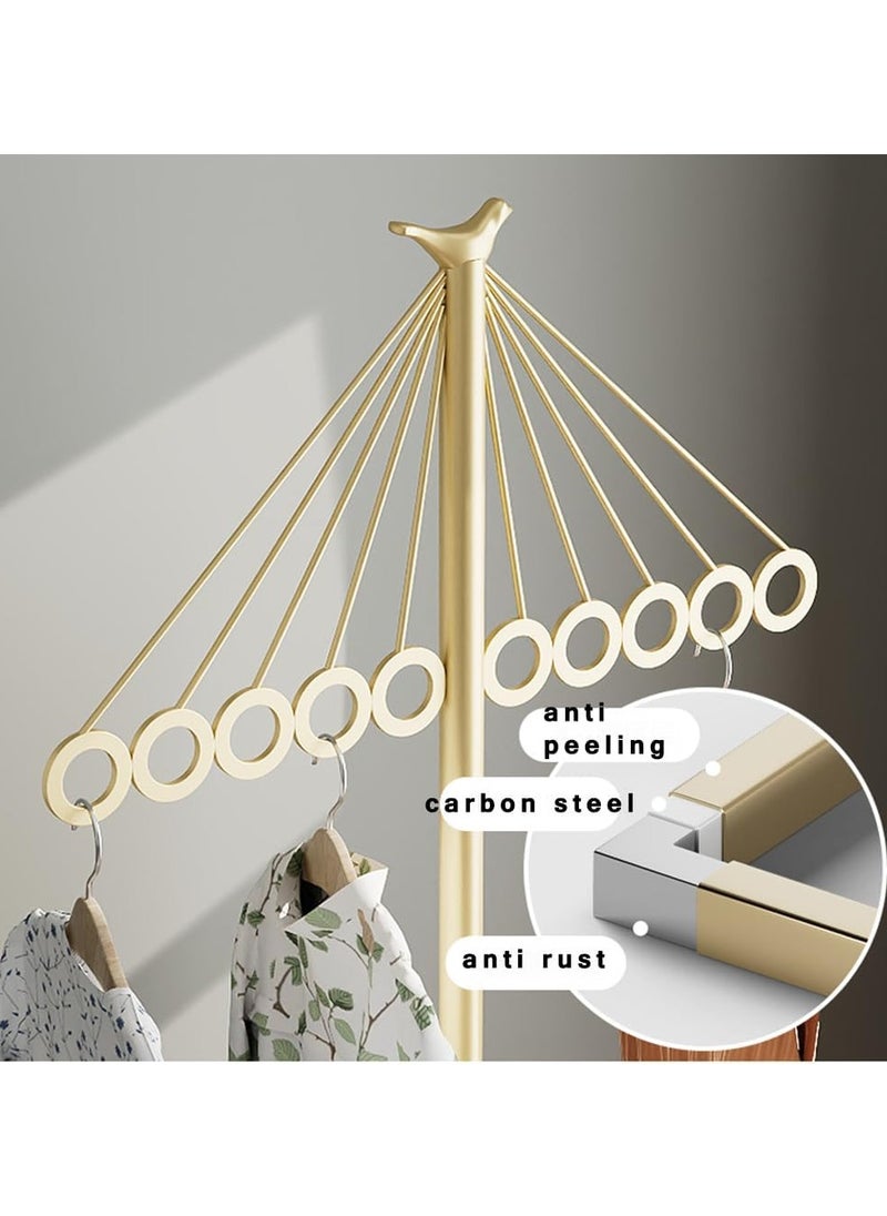 Arabest Coat Rack Freestanding, Clothes Stand, Garment Rack Clothes Rack, Metal Coat Racks Hanger Stand, Clothes Rail Stand, Clothes Hanger Organizer with Marble Base for Hanging Clothes, Hats, Bags (Gold)  - Image 5