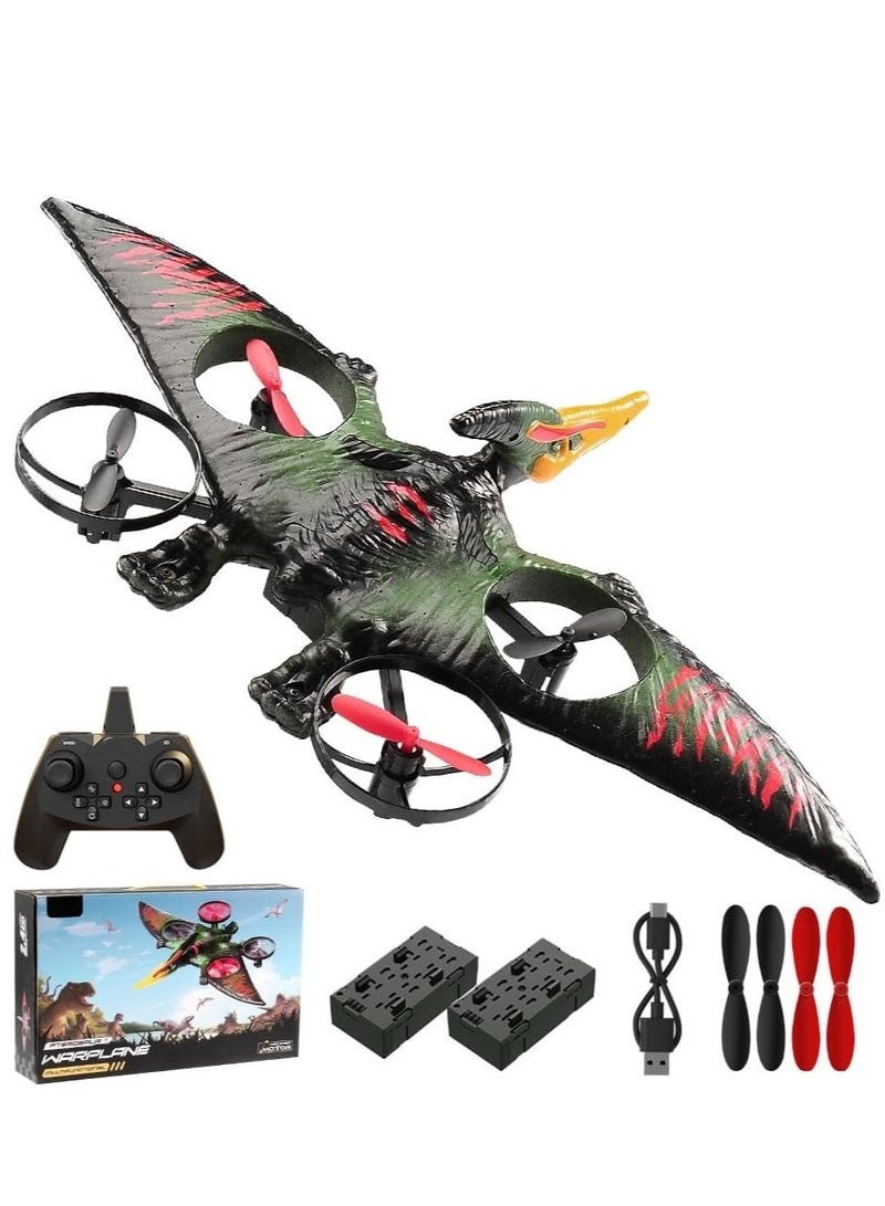 ELTRAZONE Dragon Remote Control Airplane – RC Dinosaur Plane 2.4G 6-Axis Gyro EPP Foam RC Aircraft, One Key Take Off, 360° Rotation, Easy to Fly RC Glider for Kids  Beginners – Fun Flying Toy (Green) - Image 1