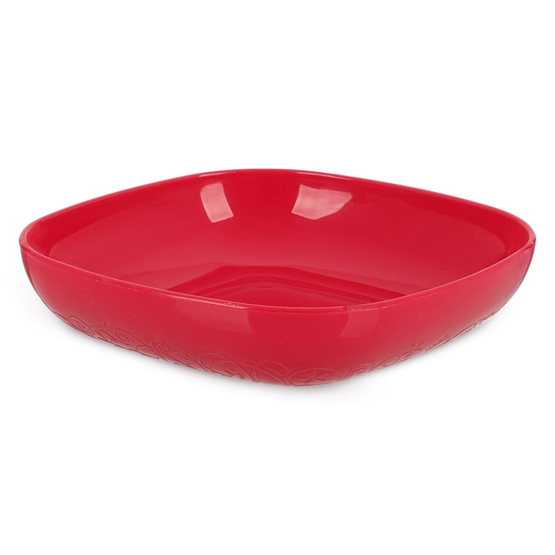 mDesign M design Eden Basics Deep Plate, 21cm Square, Plastic - Red - Image 1