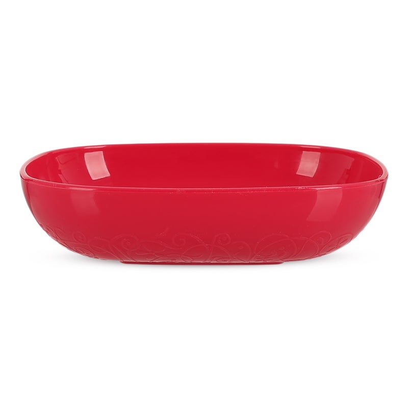 mDesign M design Eden Basics Deep Plate, 21cm Square, Plastic - Red - Image 3