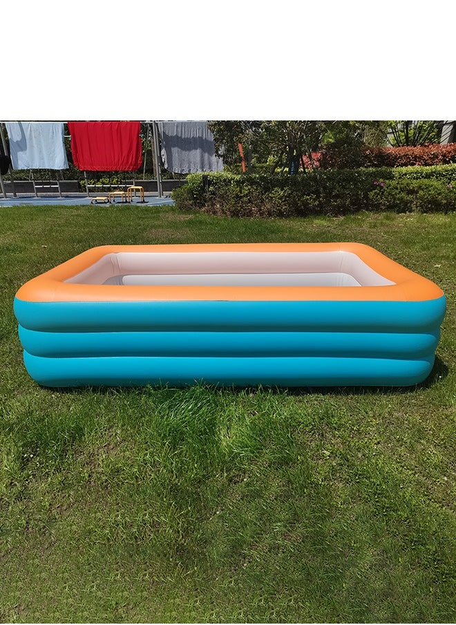 260X165X60CM Inflatable swimming pool Family Pool Summer Splash Backyard Garden Fun  - Image 3