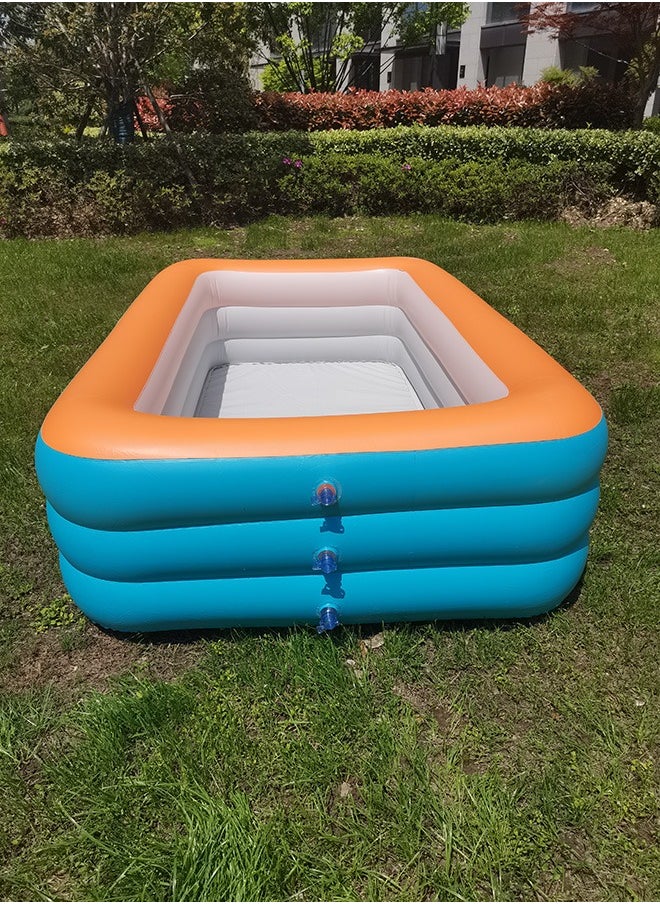 260X165X60CM Inflatable swimming pool Family Pool Summer Splash Backyard Garden Fun  - Image 4