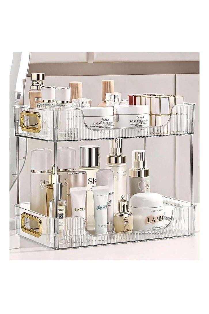 Chase Up Bathroom Counter Organizer and Storage, Shelf Organizer for Cosmetics, Skincare, Makeup and Perfume, Spice Rack (Clean) - Image 2