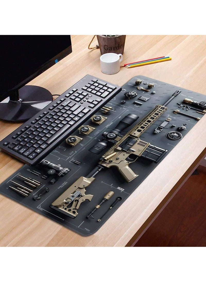 Stylish weapon-designed mouse pad, 900x400mm - Image 2