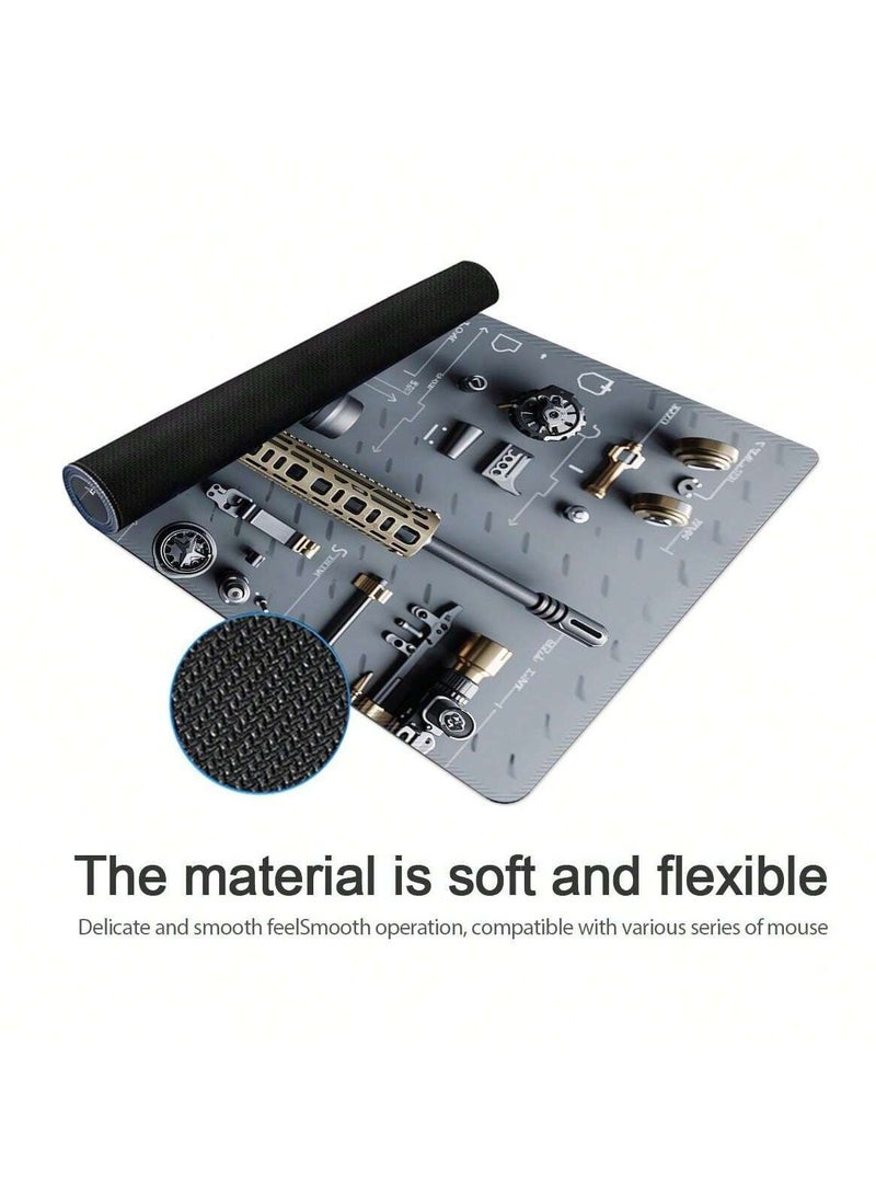 Stylish weapon-designed mouse pad, 900x400mm - Image 5