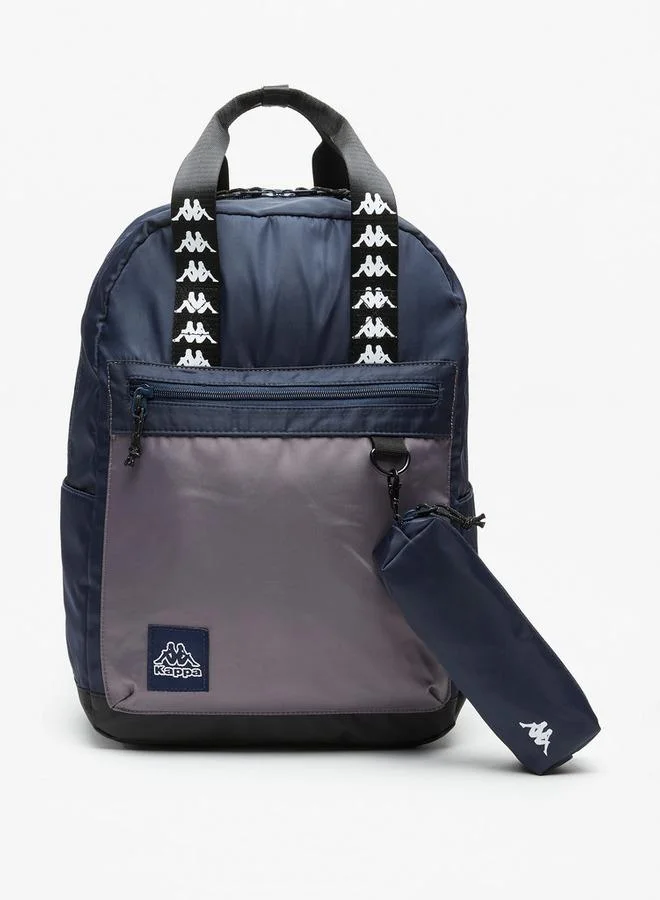 كابا Logo Print School Backpack With Pencil Case