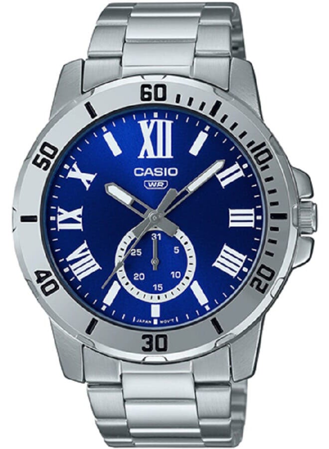 CASIO ساعة يد تناظرية من الستانلس ستيل MTP-VD200D-2BUDF - Image 1