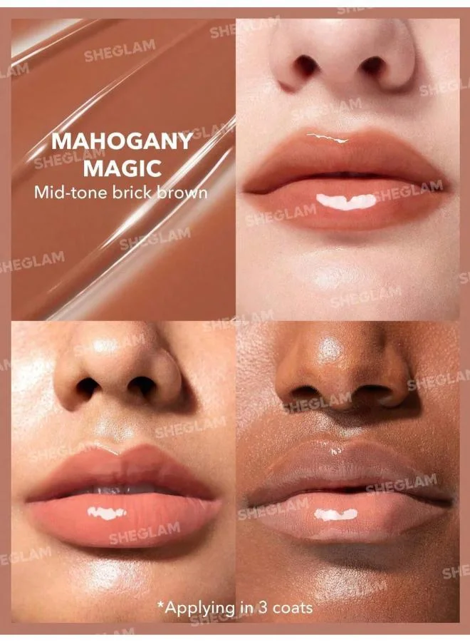 SHEGLAM Pout-Perfect Shine Lip Plumper-Mahogany Magic