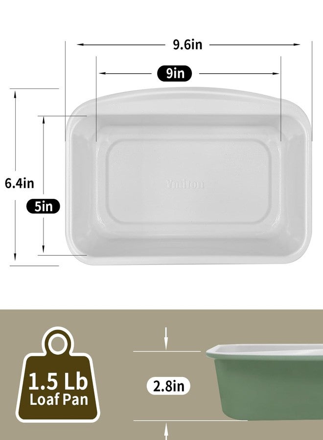 Ymiton Non-Stick Bread Loaf Pan, 9x5 Inch, Ceramic Coating, Aluminized Steel, Oven Safe to 550°F, Dishwasher Safe - Non-Toxic, PTFE & PFOA Free, Pistachio Green - Image 3