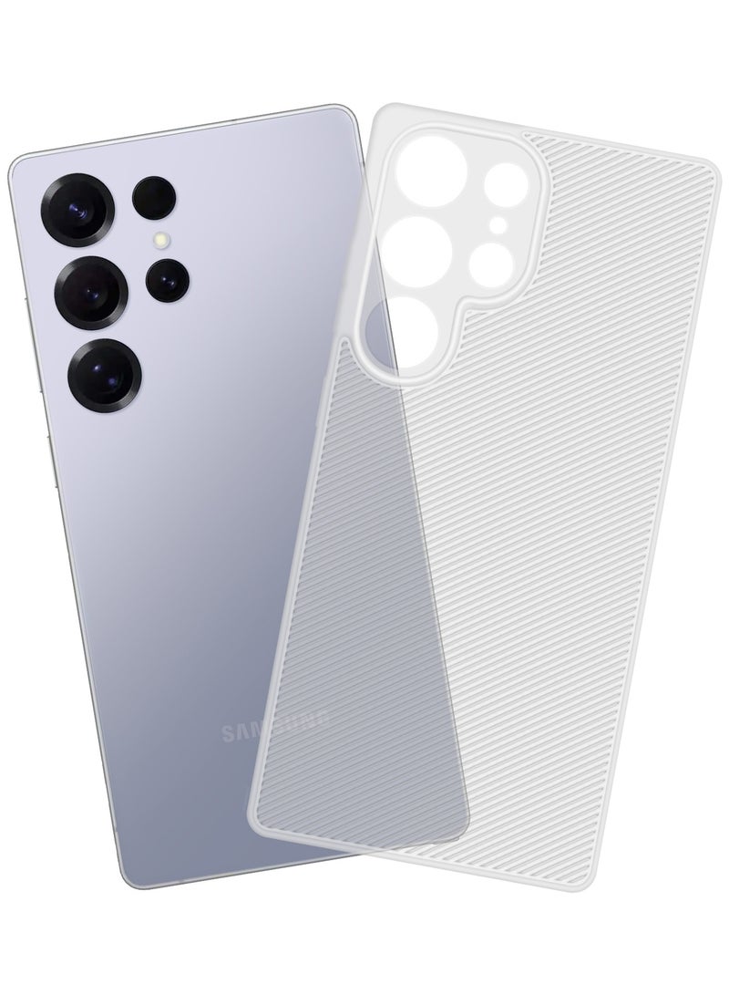 غطاء خلفي متين وقوي بتصميم Air Skin لجهاز Galaxy S25 Ultra - أبيض - Image 5