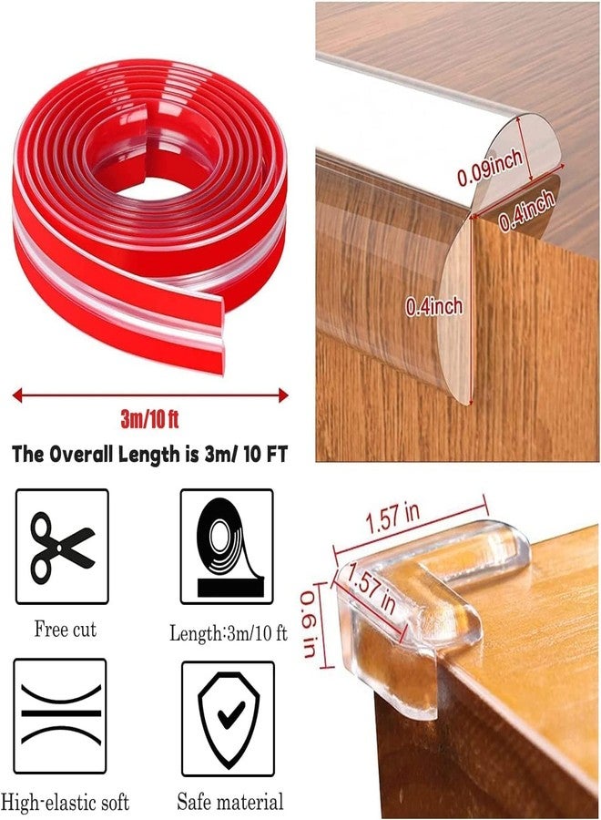 Oudain- Edge Protector, Baby Proofing Edge Protector Strip for Baby, Child Proof Table Edge Protectors Guards Safety Bumper Cover for Furniture Desk Crib Gate Bed Wall Soft Silicone (4-Meter) - Image 3