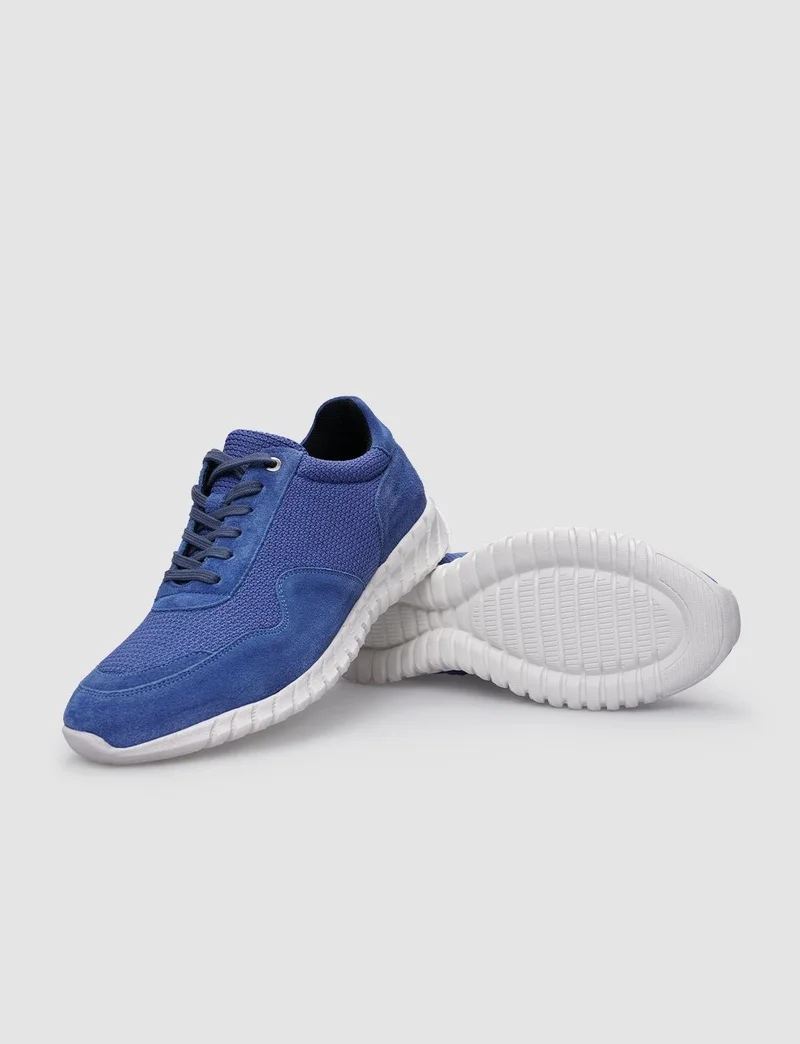 كاباني Knitwear Blue Lace-up Men's Sports Shoes