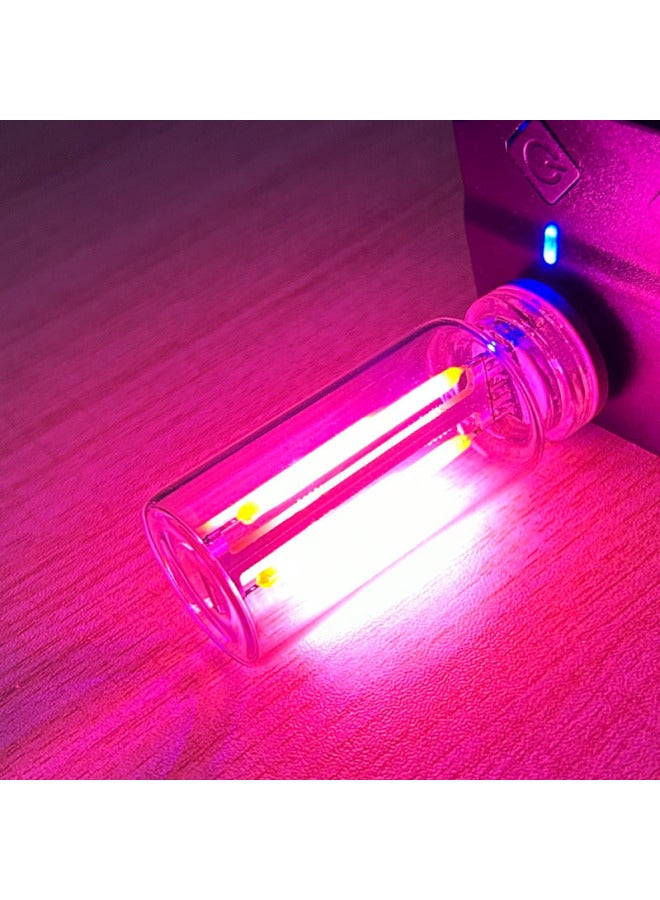 Loquat Night Light Touch Bedside Car Atmosphere Light Ceramic LED Glass Bottle Romantic Mini-Color:Pink (Touch Double Filament) - Image 1