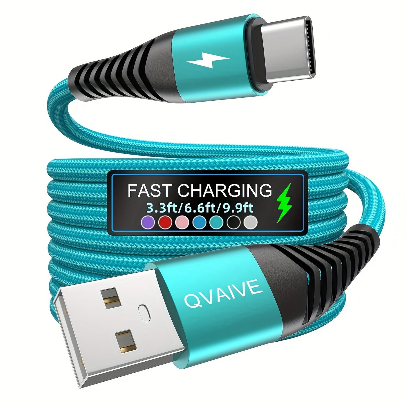 USB C Nylon Braided Fast Charging Cable Rose Golden 100cm with Data Sync for Phone 15 16 17 OnePlus Samsung Huawei Xiaomi Redmi Oppo