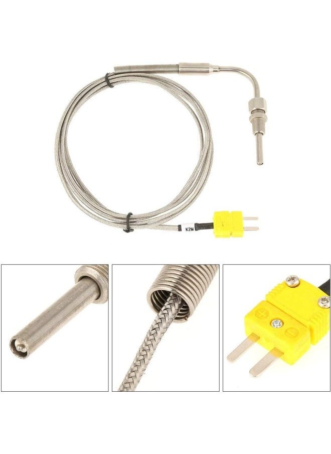 silvercnc - EGT K Type Thermocouple,Thermocouple Temperature Sensors for Exhaust Gas Temp Probe with 1/8inch NPT Threads Exposed Tip Connector - Image 1