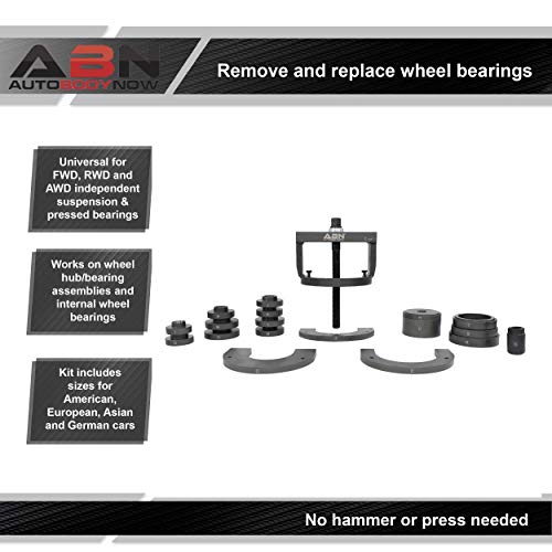 ABN Wheel Bearing Puller Kit Hub Removal Tool, Wheel Bearing Tool - Independent Suspension Roll Ball Bearing FWD RWD AWD - Image 4