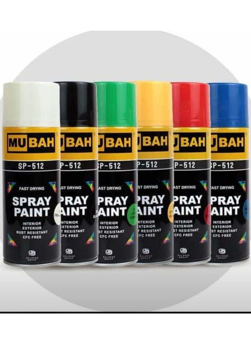 MUBAH - Premium Matt Black Spray Paint – Quick Dry, Smooth Finish – Ideal for Wood, Metal, Plastic, DIY and Automotive Projects 400ml - Image 1