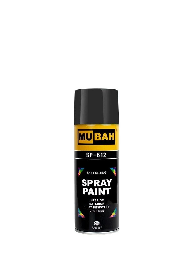 MUBAH - Premium Matt Black Spray Paint – Quick Dry, Smooth Finish – Ideal for Wood, Metal, Plastic, DIY and Automotive Projects 400ml - Image 1