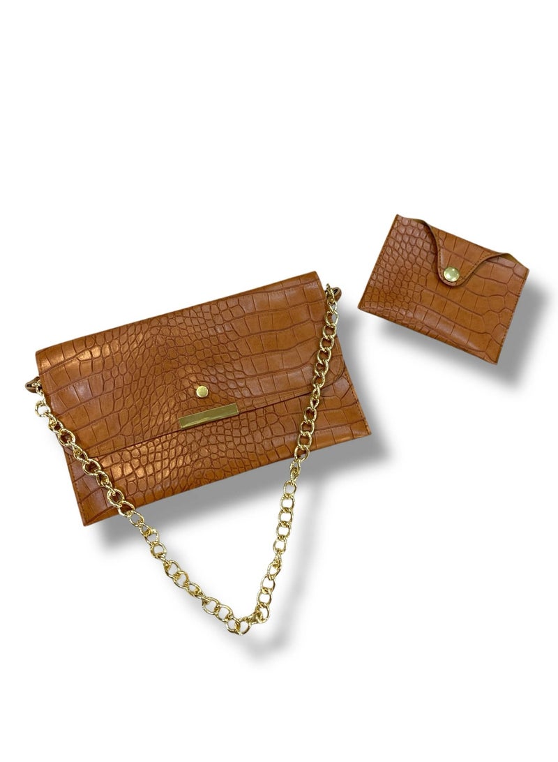 Luxurious Handbag Set with Elegant Textured Design - Image 3